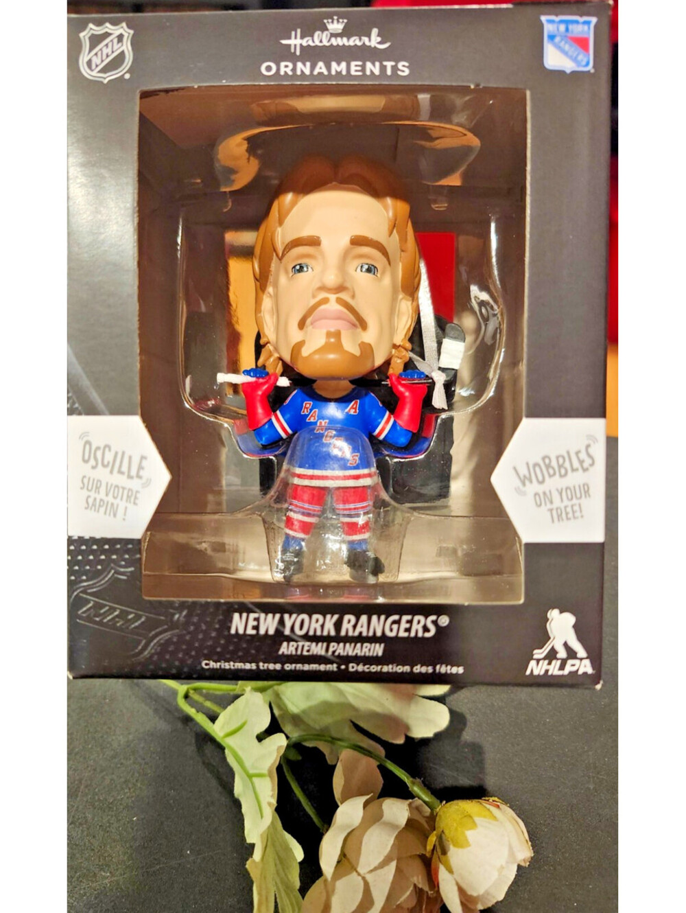 Hallmark Ornament New York Rangers Artemi Panarin Bobble Head Ornament NIB MINT!